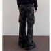 Men's Multi-Pocket Cargo Jeans – American Streetwear Style, Wide Leg & Straight Fit, Utility Pants For Urban Fashion_mkmklike.com