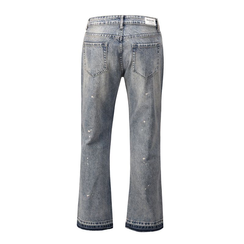 Men's Clothing The Same Style Of Ink Washed Flared Jeans From European And American High Streets_mkmklike.com