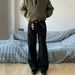 Men's Clothing Retro Original Black Wide Leg Jeans Casual Loose Denim Straight Long Pants_mkmklike.com