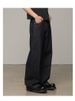 New Men's Jeans, Trendy Brand, Washed Retro Straight Leg Loose Wide-leg Trousers_mkmklike.com