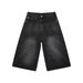 Vintage Washed Denim Shorts For Men – Relaxed Fit, Mid-Length, Straight Leg – Retro Summer Casual Shorts (Multiple Colors & Sizes)_mkmklike.com