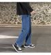 Light Blue Jeans Men's Spring And Autumn Loose Straight Casual Pants American Retro High Street Wide-leg Pants Drawstring_mkmklike.com