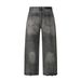 Men's Clothing Men's Streetwear Rhinestone Jeans – Distressed Loose Fit Denim Pants With Hand-Painted Washed Effects (S-3XL, Mid-Rise, No Stretch)_mkmklike.com