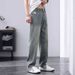 Vintage Washed Jeans – High Street Distressed Denim | 100% Cotton | Wide-Leg Bell Bottoms | Unisex Retro Pants (M-3xl)_mkmklike.com