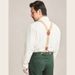 Men's Clothing Long Sleeved Ivory Washed Denim Shirt Button Decoration Pure Cotton Retro Slim Denim Shirts_mkmklike.com