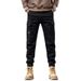 2024 New In Stock Men's Cargo Trendy Versatile Handsome Simple Casual Loose Straight Long Pants_mkmklike.com