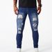 Men's Clothing Ripped Skinny Jeans Stretch Slim Pants_mkmklike.com