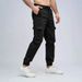 Men's Casual Work Pants With Jogger Cuffs Mid Waist Straight Fit Softener Fabric Slight Stretch Machine Washable_mkmklike.com
