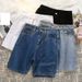 Men's Summer Lightweight Denim Shorts Trendy Loose Fit Casual Fashionable Brand Pants 5 Point Riding Breeches_mkmklike.com