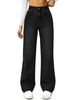 Women's Clothing Stretch Straight Leg Jeans - Comfortable Mid-Rise Denim Pants For Casual & Office Wear (Blue, Light Blue, Black, Khaki, XS/S/M/L/XL)_mkmklike.com
