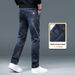 Jeans Men's Elastic Thick Loose Straight Business Casual Pants_mkmklike.com