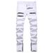 Cross-border Supply White Stretch Denim Jeans With Stylish Zipper Decoration, Slim-fit, Mid-rise Men's Pants_mkmklike.com