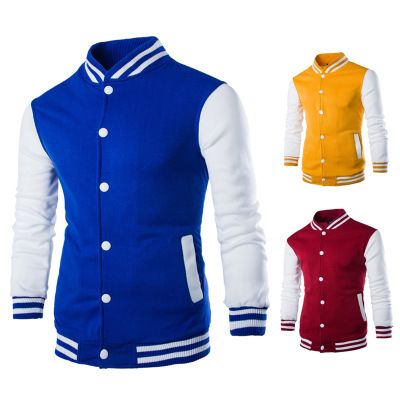 Men's Clothing Jacket European Size Men's Clothing Hot Sale Men's Stand Collar Baseball Shirt Jacket W868_mkmklike.com
