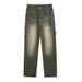 Men's Clothing Autumn/Winter New Men's Hip Hop Jeans, Retro Loose Fit Casual Flow Color Wide Leg Trousers_mkmklike.com