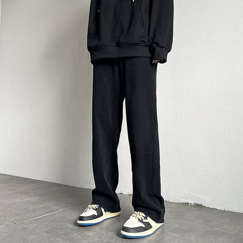 Nordmann Black Jeans Men Guangzhou Xintang Town High Street Trendy Brand Casual 2025 Spring Autumn Straight Loose Long Pants_mkmklike.com