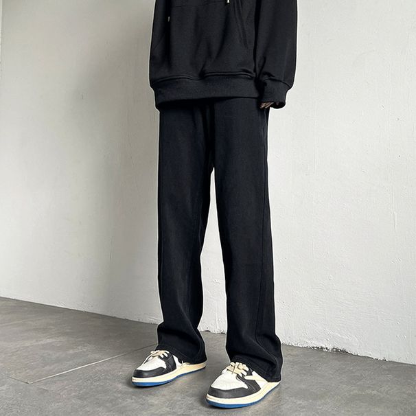 Nordmann Black Jeans Men Guangzhou Xintang Town High Street Trendy Brand Casual 2025 Spring Autumn Straight Loose Long Pants_mkmklike.com