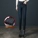 Women's Fleece-lined Thickened Jeans For Autumn And Winter, Plaid Inner Fleece Warm Pants, High-waisted,_mkmklike.com