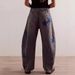 Vintage Low-Rise Flare Jeans For Women – Distressed Washed Denim With Embroidery (S-L, 90s Retro Street Style)_mkmklike.com