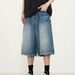 Men's Casual Lightning Print Denim Shorts - Relaxed Fit High Street Wide Leg Cropped Jeans For Streetwear_mkmklike.com