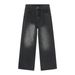 EF JEANS | 2024 New Product, Black And Gray Hong Kong Style Retro Trend Straight Loose Casual Jeans For Men And Women_mkmklike.com