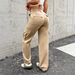 Women's Retro Cargo Pants Loose Fit Jeans High Waist Straight Leg Fashion Street Style Large Pockets Wide Leg Jeans_mkmklike.com