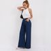Cross-border Loose-fitting High-waisted Slimming Trendy Smx Women's Jeans In Dark Blue, Versatile For And_mkmklike.com