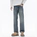 Cleanfit Autumn And Winter New Jeans Men's Fit Straight Tube Loose Plus Size Youth Middle Waist Tide Retro Washed Ten Miles Cocoa Eight Tubes_mkmklike.com