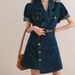 Jinqian Denim Dress Design Feeling Slim Waist, Commuting Short Sleeve, Small Figure Skirt Fashion_mkmklike.com