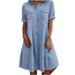 Women's Clothing Women's Denim Dress Large Size Dress Now_mkmklike.com