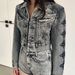 Women's Clothing Jacket Same Style Washed Distressed Grey Embroidery Slim Fit Versatile Outer Suit_mkmklike.com