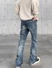 Men's Clothing Men's Vintage Washed Denim Jeans - Clean Fit Straight-Leg Bootcut Pants (Light Blue, S-XXL)_mkmklike.com