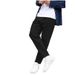 Men's Black Stretch Jeans Mid Waist Straight Pants Long Trousers Softener Fabric Machine Washable_mkmklike.com