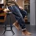 Large Size Men's Spring And Autumn New Simple Badge Jeans Men's Rubber Band Elastic Waist Versatile Retro American Jeans_mkmklike.com