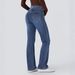 High Waist Stretch Washed Jeans – Cat Whisker Distressed Denim Pants | Straight Leg Trousers With Comfortable Elasticity_mkmklike.com