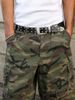 Men's Street Style Summer Casual Camouflage Capri Shorts Distressed Frayed Silhouette Loose Fit Workwear_mkmklike.com
