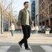 Men's Summer Thin Stretch Slim Straight Leg Jeans Classic Fit Denim Pants_mkmklike.com