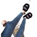 Fleece-lined Thickened, Super Warm! High-waisted Elastic Skinny Jeans, Slimming And Flattering, With Frayed Hem, Pencil_mkmklike.com