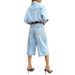 Women's Retro Wide Leg Jeans Y2 Style Bermuda Straight Leg Mid Length Pants Versatile Slimming_mkmklike.com