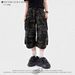 Men's Clothing Camouflage casual loose overalls straight wide leg design high waist pants American retro multi pocket_mkmklike.com