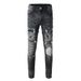 Men's Clothing European And American Trendy Brand American Hot Diamond Jeans Boys Casual Slim Pants High Street Fashion Ripped Men's Pants 5638_mkmklike.com