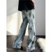 Men's Clothing American Spring And Autumn Casual Jeans Teenagers Retro Washed Fashion High Street Trousers Straight Pants_mkmklike.com