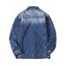 Trendy Brand Large-size Men's Clothing Spring And Autumn New Light Blue Washed Water Ripped Denim Jacket Loose And Fattened Men's Coat_mkmklike.com