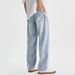 Ripped Jeans Men's Straight Loose Harlan Tide Brand Retro Wash Fattened Trousers Wide Legs American_mkmklike.com