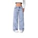Sweet & Spicy High Waist Straight Leg Jeans - Loose Fit Vintage Washed Denim Pants For Women (Gray/Blue/Black)_mkmklike.com