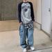 Men's Clothing Workwear Straight Jeans Men's Spring Loose Casual Long Pants Korean Style Trendy Wide Leg Pants_mkmklike.com