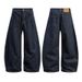 Men's Clothing American Sickle Banana Jeans Silhouette Retro Flared Straight Wide Leg Scimitar Trousers Men's_mkmklike.com