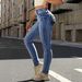 Women's Baggy Straight Leg Low Rise Jeans With Lace Up Pockets Style Trousers For Ladies_mkmklike.com