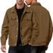 European And American Cross-Border Corduroy Single-Breasted Casual Sports Trend Pocket Jacket Men's Turn-Down_mkmklike.com