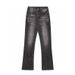 Men's & Women's Black Wash High Waist Flared Jeans - Retro Straight Leg Denim Pants With Stretch, Clean Fit For Casual Streetwear_mkmklike.com