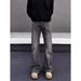 "Men's Vintage Distressed Washed Jeans – Loose Straight Leg, High Street Retro Style, Floor-Length Casual Pants (S-3XL)"_mkmklike.com